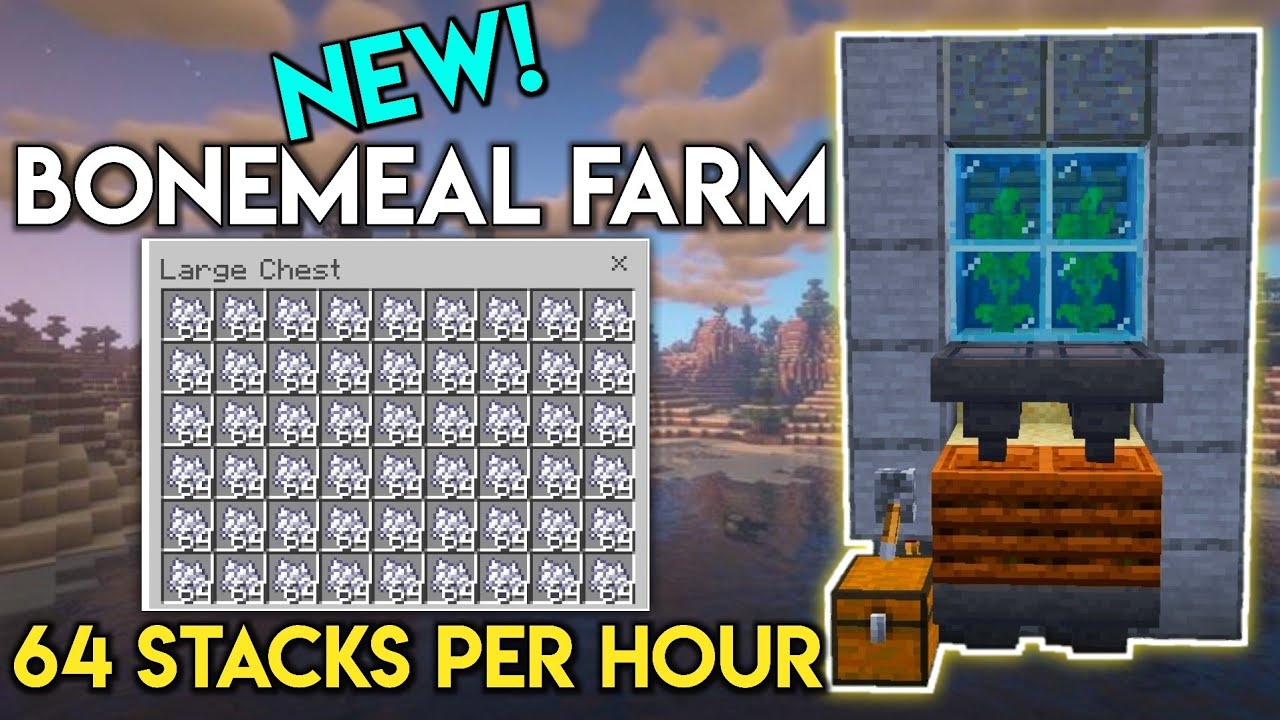 EASIEST 1.19 BONEMEAL Farm Tutorial In Minecraft Bedrock ( Java/Xbox ...