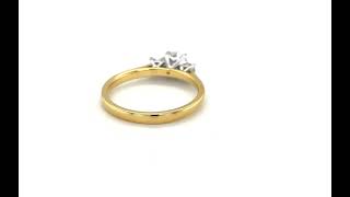 18ct Yellow and White Gold Three Stone Diamond Engagement Ring .90ct - 01030059 | Johnsons Jewellers