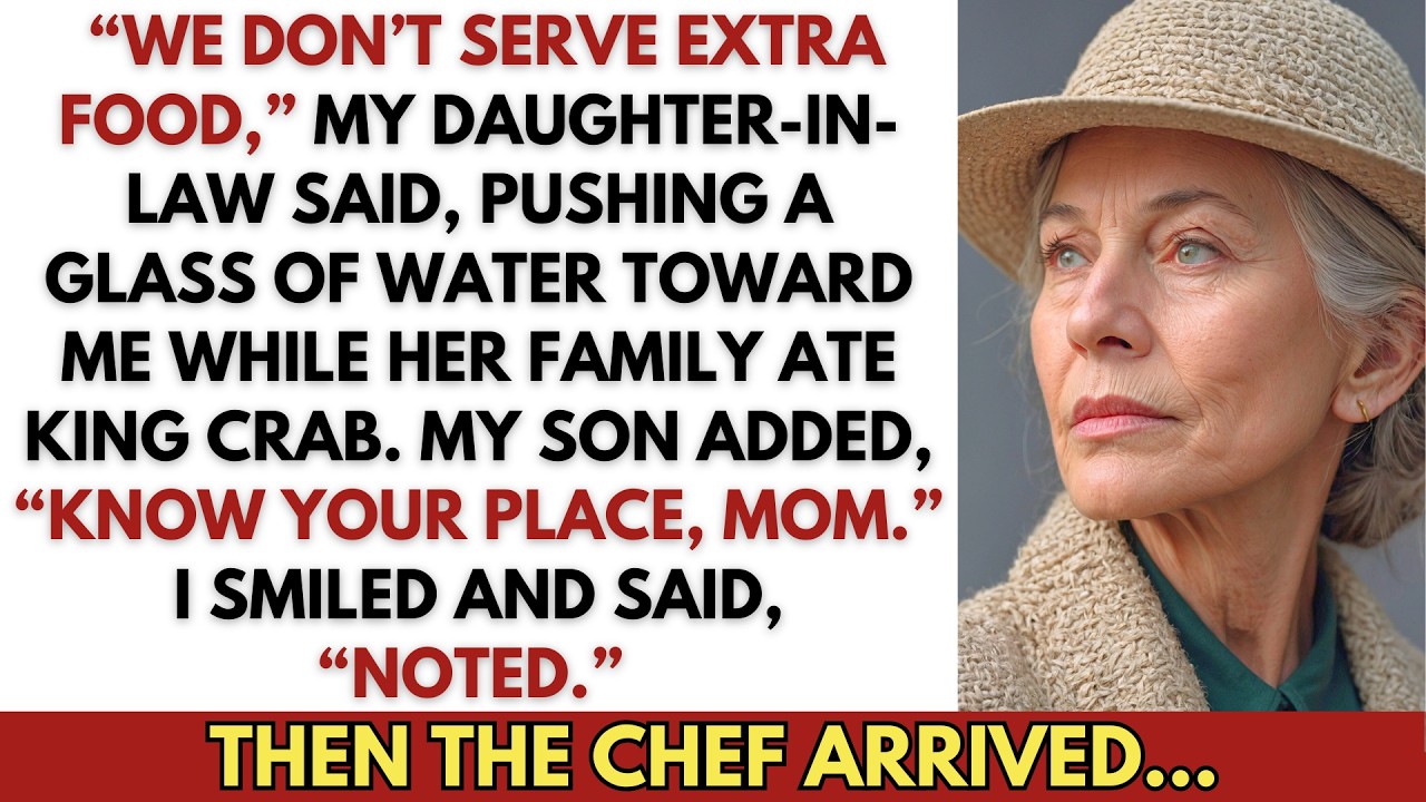 “No extra food,” my daughter-in-law said—then served king crab and wine to everyone but me.