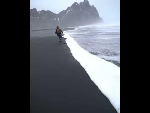 Черные пляжи. Исландия 🇮🇸 Один огромный протяженный песчаный пляж с ...