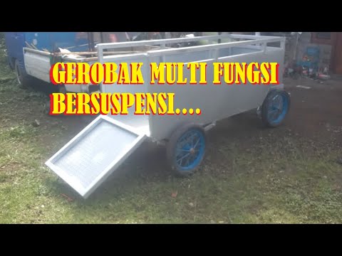 CARA MEMBUAT GEROBAK RODA 4 MULTI FUNGSI BERSUSPENSI