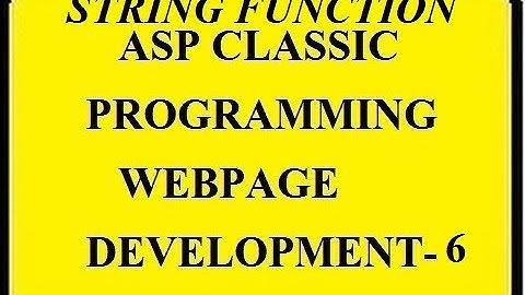 ASP CLASSIC PROGRAMMING- STRING 1