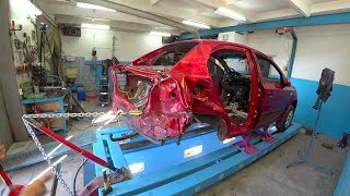 🚗 🔨 CHEVROLET Aveo. Установка на стапель. Вытяжка кузова. 🚗 🔨 CHEVROLET Aveo. Установка на стапель. Вытяжка кузова.