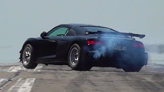 Modified Cars Accelerating - 1053HP E63S AMG, 1500HP R8, 900HP M5 F90 Competition, 750HP 992 Turbo S