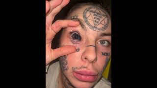 Polina Ice and her unfortunate eye tattoo #eyetattoo #tattoo #shorts