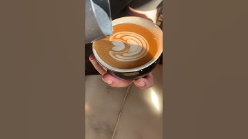 How to make latte art ☕️ tulip #latteart #coffee #shorts #ytshorts #viral