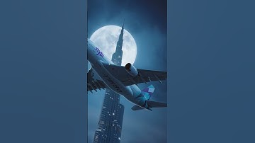 Unreal AI Airplane Flying Over Dubai 🌆 | Mind-Blowing 3D Animation ✈️ #AI #Shorts #aviation