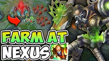 Watch as the Rank 1 Singed sets up a DOUBLE PROXY in the enemy base! (10 CS PER MINUTE)
