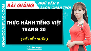 Thực hành tiếng Việt trang 20 | Ngữ văn 9 - Chân trời sáng tạo (DỄ HIỂU NHẤT)