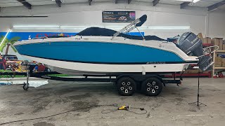 How to wrap a boat in 3 minutes #automobile #customwraps #wraplife #car #custom #boatwraps #boats by GNS Designs Custom Wraps 154 views 4 months ago 1 minute, 28 seconds