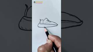 Nike Running Shoes Drawing 👟 | Easy Sports Shoe Sketch #drawing #B.artwork