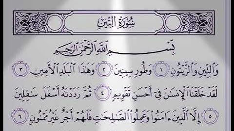 سورة التين بصوت الشيخ عبد العزيز الزهراني اسمع وحكم