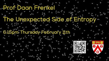 Prof Daan Frenkel - The Unexpected Side of Entropy (11.02.2021)