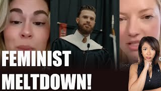 Feminists LOSE THEIR MINDS Over NFL Player Speaking Biblical Truth About Women During College Speech