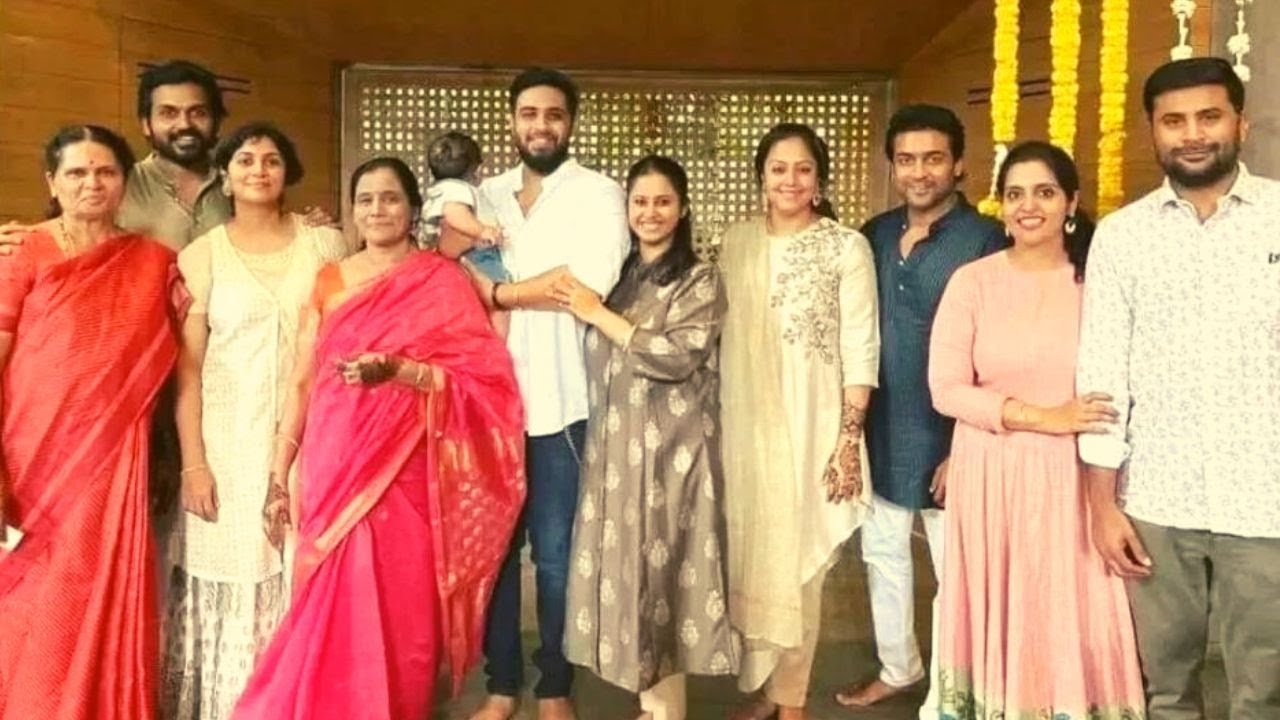 Actor surya latest with karthi and brindha family - YouTube