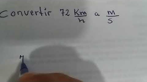 Como convertir de Km/h a m/s