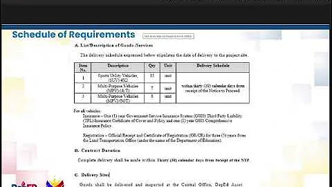 Pre-bid Conference of the Procurement of Fleet Vehicle