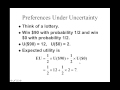 Week 5 Lecture 1: Preferences under Uncertainty