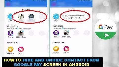 How to Hide and Unhide Contact From Google Pay Screen In Android