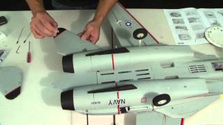 F-14 Tomcat Build Review! Part 2 of 3! TWIN  EDF Swing Wing JET!! Pete and bananahobby.com!  in HD!