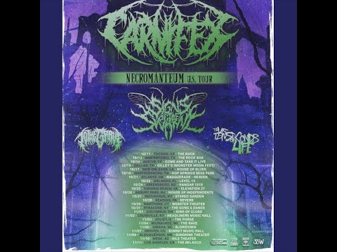 Carnifex “Necromanteum“ headline tour w/ Signs Of The Swarm, To The Grave, Last Ten Seconds Of Life