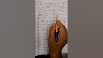 The #H.C.F and #L.C.M of polynomials are given. Find the missing polynomial #maths
