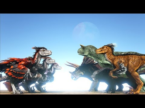 Deinonychus VS Raptor, Carno, Trike & MORE, ARK Valguero