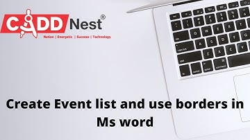 Easily Create a Grand event list in MS word | Ms word | Telugu | CADD Nest