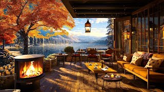 Warm Jazz Music for Relaxing, Study ❄️ Cozy Winter Coffee Shop Ambience ~ Smooth Jazz Instrumental