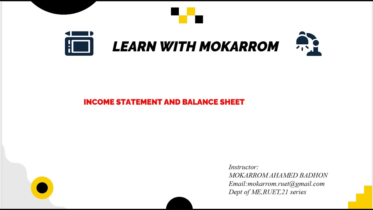 Income Statement and Balance sheet !! - YouTube