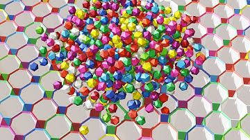 Most Satisfying Color Visuals || Satisfying Color Ball Drop || 3D Animation Color Ball Falling