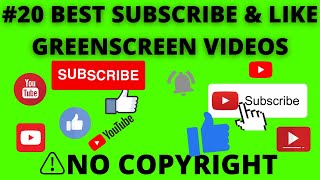 Top 20 Best Subscribe and Like Green screen videos || Subscribe green screen || Subscribe animation