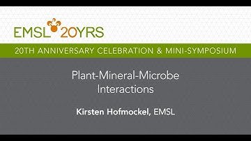 "Plant-Mineral-Microbe Interactions" – Kirsten Hofmockel, EMSL