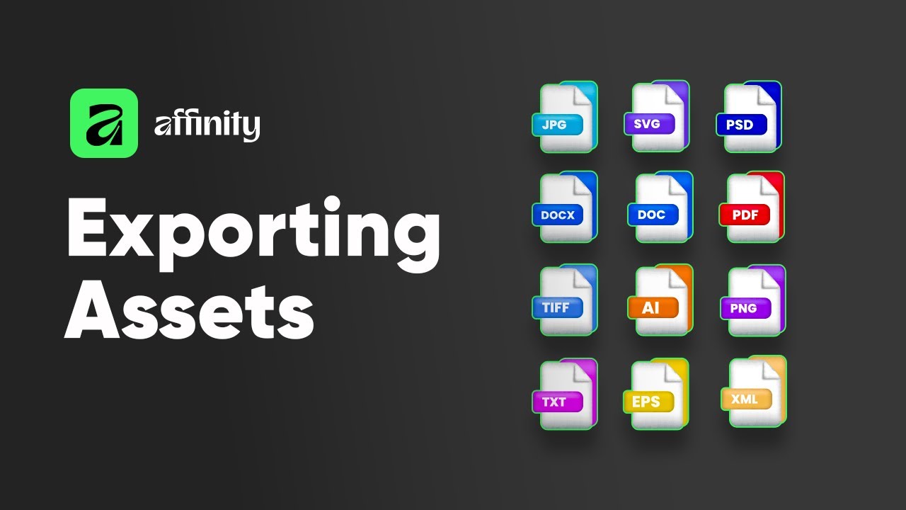 How to Export Assets in Affinity - YouTube