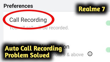 Fix Realme 7 Auto Call Recording Problem Solved