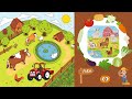 🐄🌾🚜🐑Learn farm animals with mosaic art! Fun art videos for kids 🐎🦆🌽👩‍🌾🌻🍎