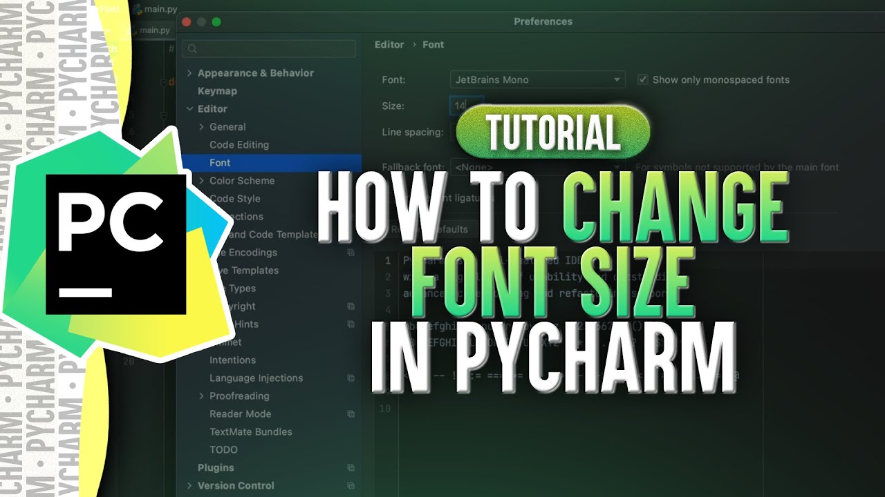 How To Change Font Size In Pycharm