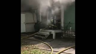 Firefighters caught in Roll Over conditions.