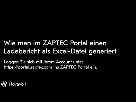 Wie man im ZAPTEC Portal einen Ladebericht als Excel-Datei generiert