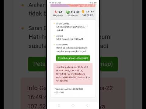 updeat BMKG info gempa kabupaten garut #gempa