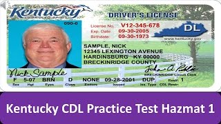 Kentucky CDL Practice Test Hazmat 1