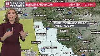 Tornado watch issued for southwestern Georgia as storms continue moving