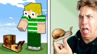 Byg og Spis #6: JEG SPISER EN SNEGL!! - Dansk Minecraft