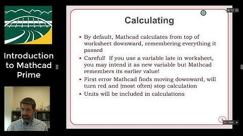 Introduction to Mathcad Prime