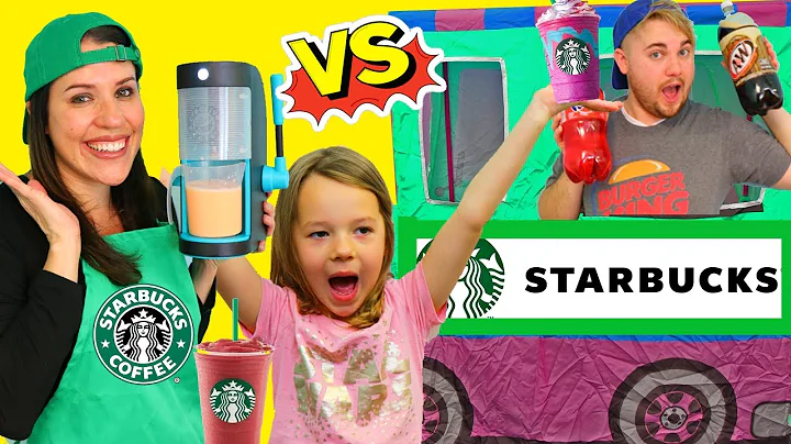 Pretend Play Restaurant Starbucks Vs Soda Burger King Food Truck