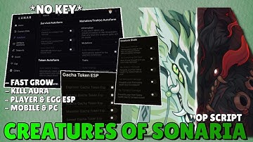 Creatures of Sonaria Script *NO KEY* | Auto Farm Creatures, Fast Grow, Kill Aura...