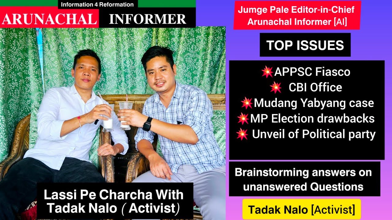 Interview with Tadak Nalo on various State's cardinal issues. APPSC FIASCO, UNVEIL OF Party.