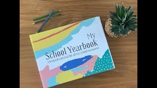 My School Yearbook | Hardcover Book: Organise School Memories | Australian Design with Pocket pages.