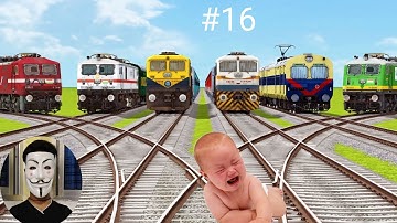 6 TRAINS BRANCHED RAILROAD CROSSING AT FORKED BUMPY RAILROAD TRACKS | TRAIN SIMULATOR 2022 | Zeeshan