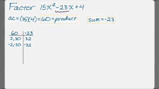 Factoring Trinomials AC Method - 2
